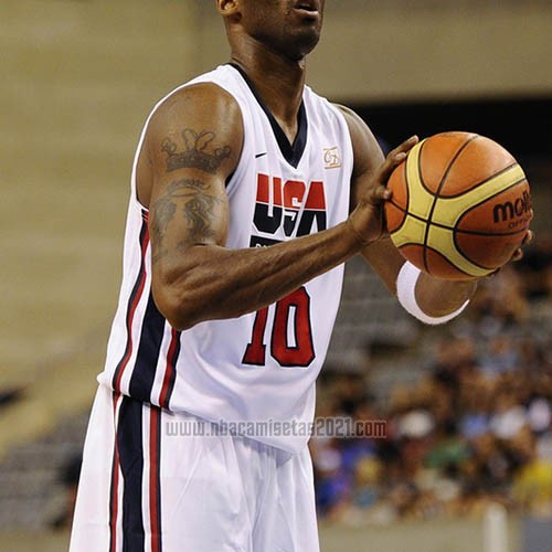 Camiseta USA 1992 Kobe Bryant #10 Blanco